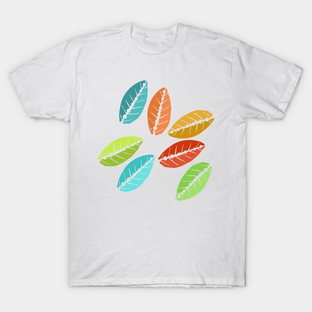 Digitally doodled leaves T-Shirt by bestree